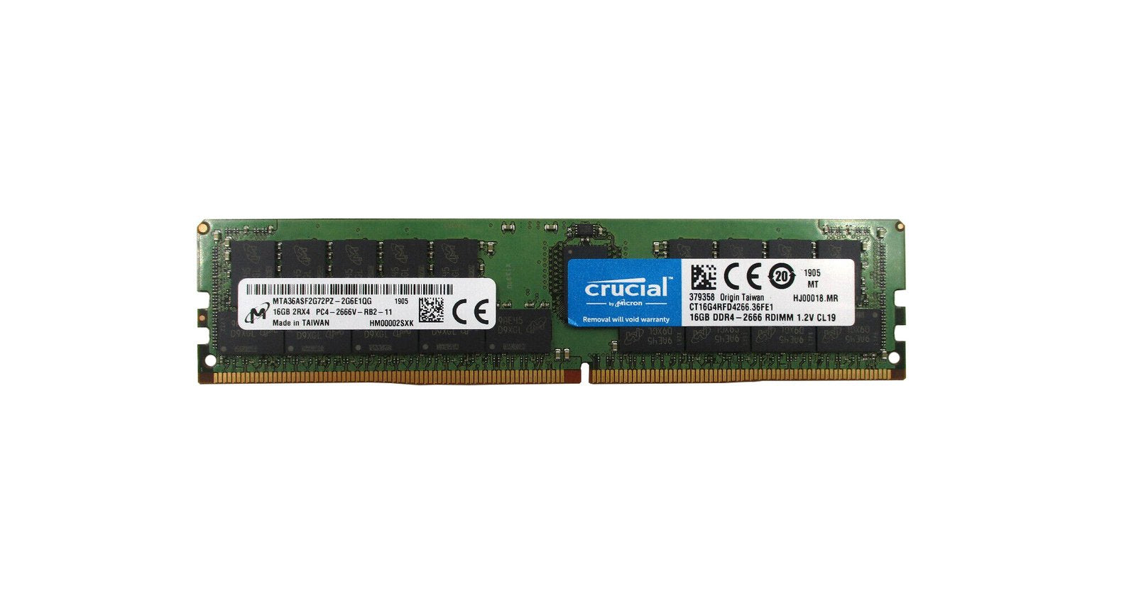 Micron 16GB 2666MHz DDR4 PC4-21300 - MTA36ASF2G72PZ-2G6E1QG