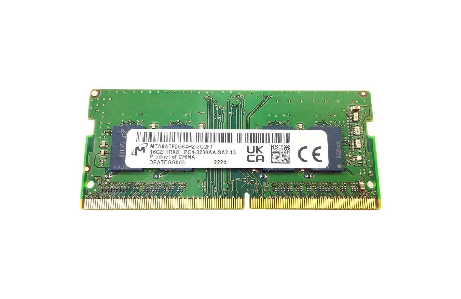 Micron 16GB 3200MHz DDR4 PC4-25600 Non - MTA8ATF2G64HZ-3G2F1