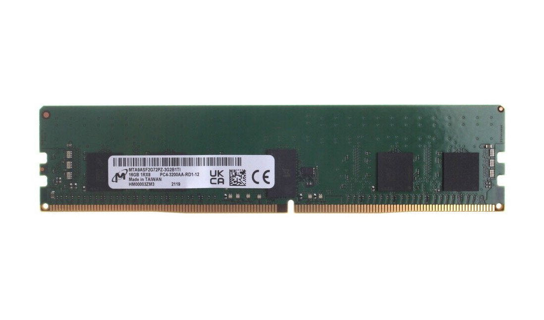 Micron 16GB 3200MHz DDR4 PC4-25600 ECC - MTA9ASF2G72PZ-3G2B1