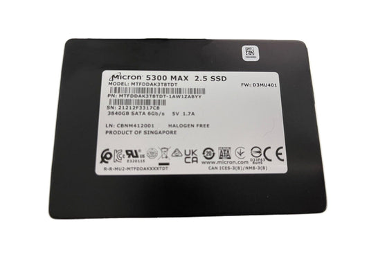 Micron 5300 Max 3.84TB SATA 6Gb/s - MTFDDAK3T8TDT-1AW1ZABYY