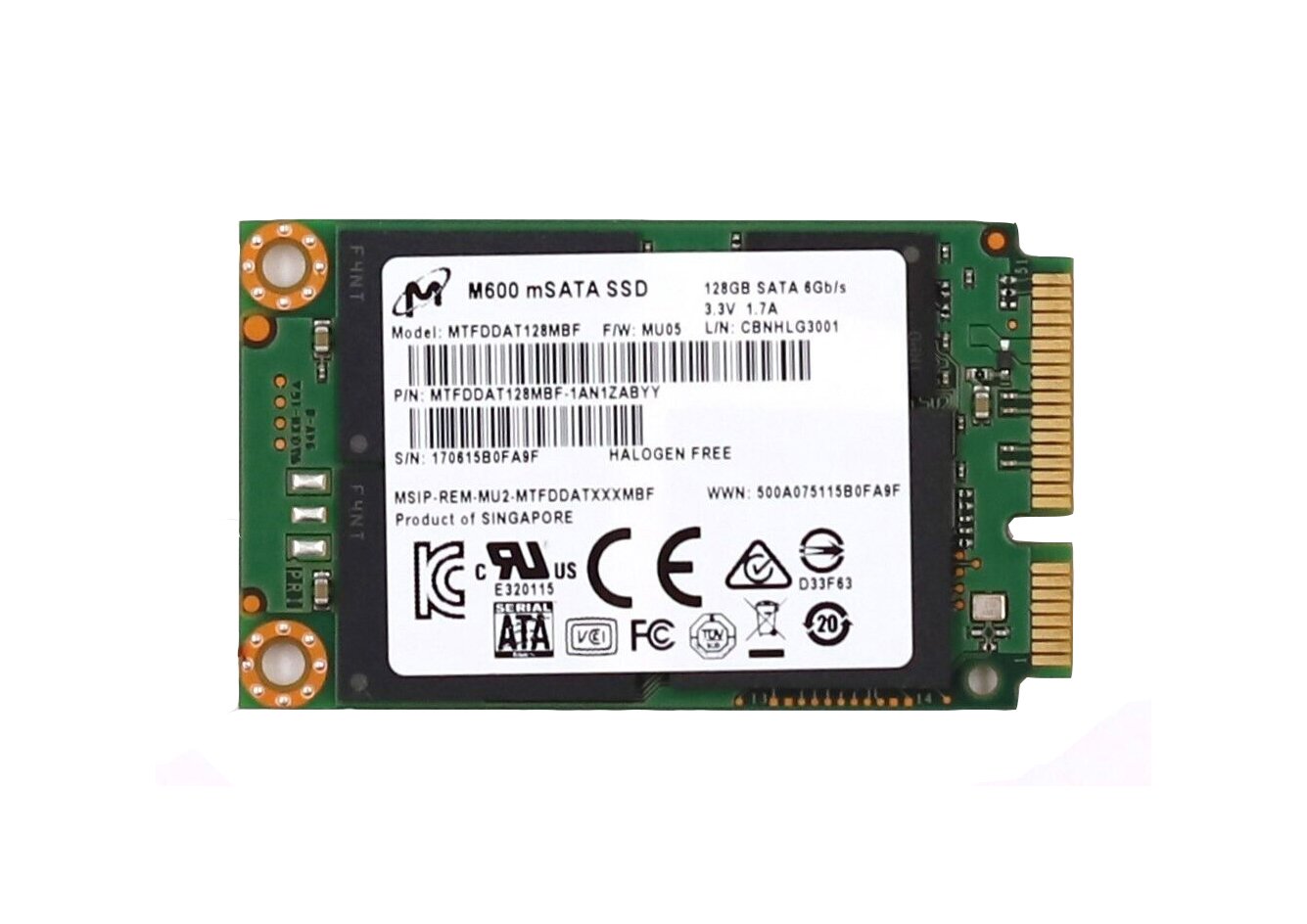 Micron M500IT 512GB SATA 6Gb/s 2D NAND MLC m - MTFDDAT128MBD