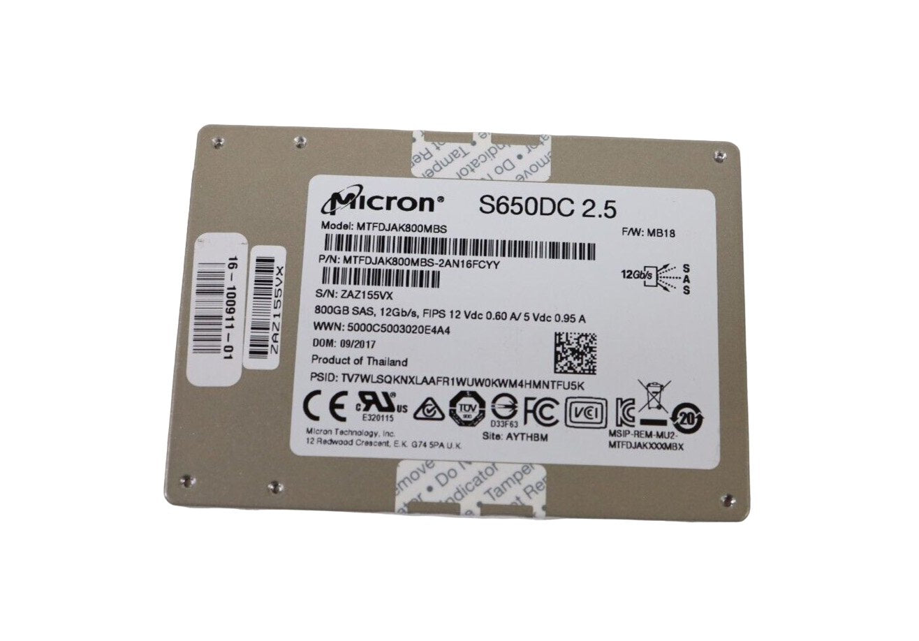 Micron S650DC 800GB SAS 12Gb/s 2D NAND TLC 2 - MTFDJAK800MBS