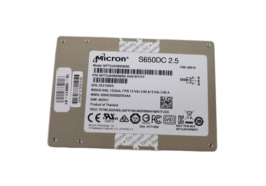 Micron S650DC 800GB SAS 12Gb/s 2D NAND TLC 2 - MTFDJAK800MBS
