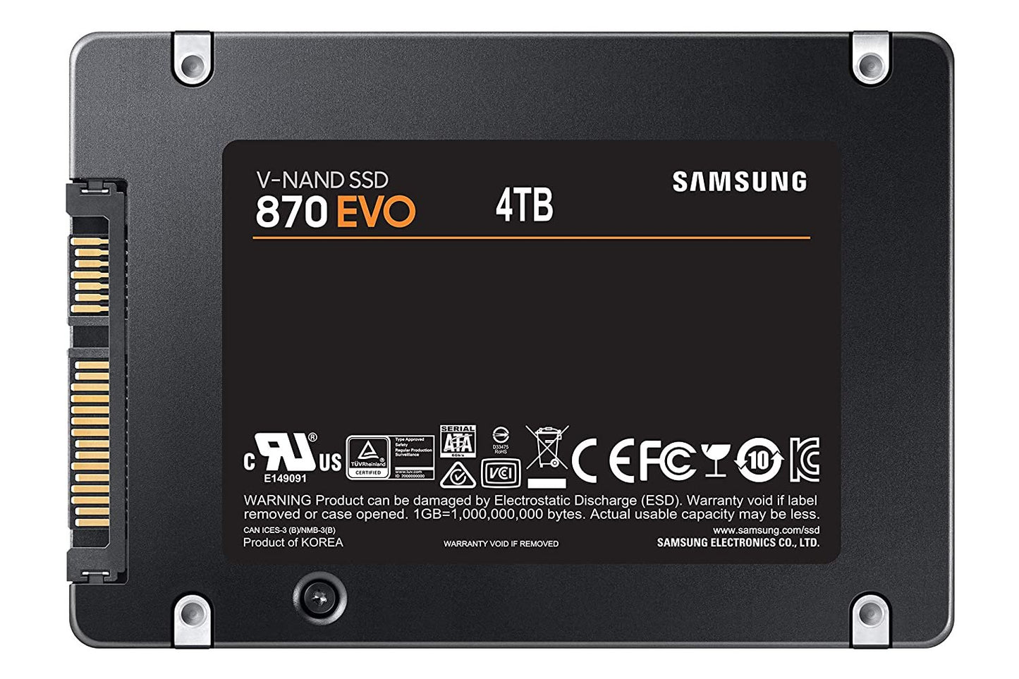 Samsung 870 Evo 4TB SATA 6Gb/s 3D NAND MLC (AES - MZ-77E4T0