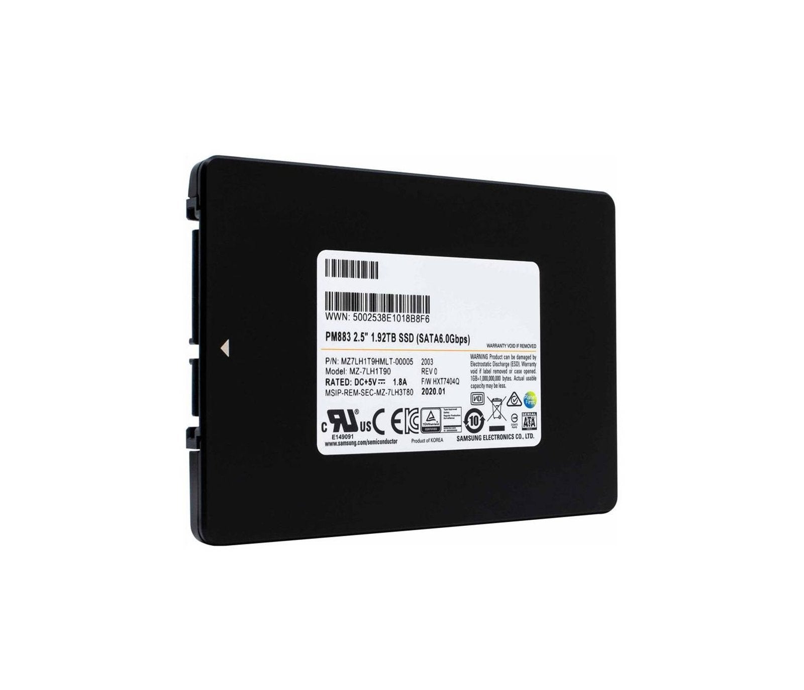 Samsung PM883 Series 1.92TB SATA 6Gb/s 2.5-inch - MZ-7LH1T90