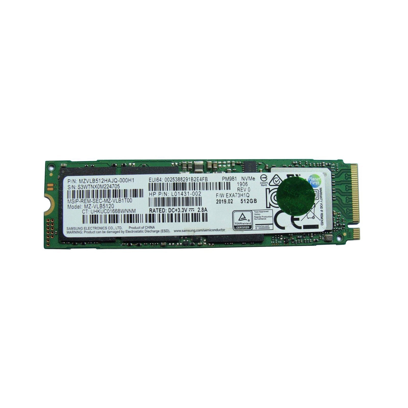 Samsung PM981 512GB PCI-Express 3.0 x4 - MZVLB512HAJQ-000H1