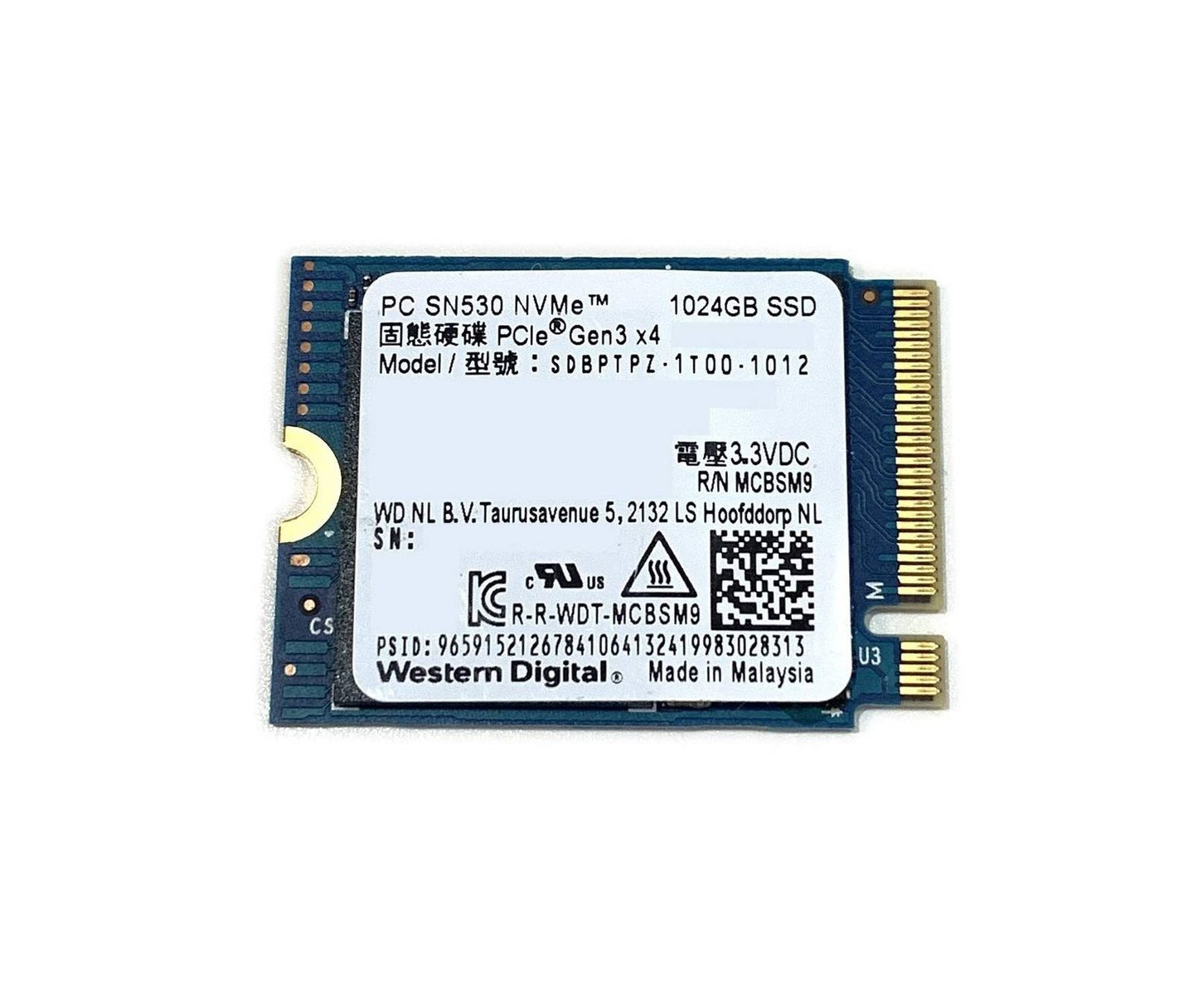 Western Digital PC SN530 1TB PCI-Express 3.0 - SDBPTPZ-1T00