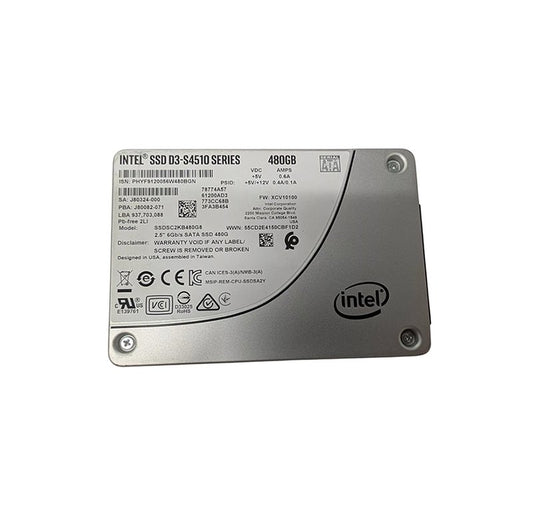 Intel D3 S4510 480GB SATA 6Gb/s 3D NAND TLC - SSDSC2KB480G8