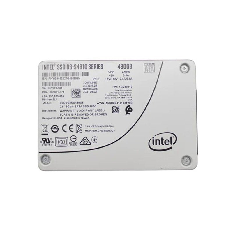 Intel D3 S4610 480GB SATA 6Gb/s 3D NAND TLC - SSDSC2KG480G8