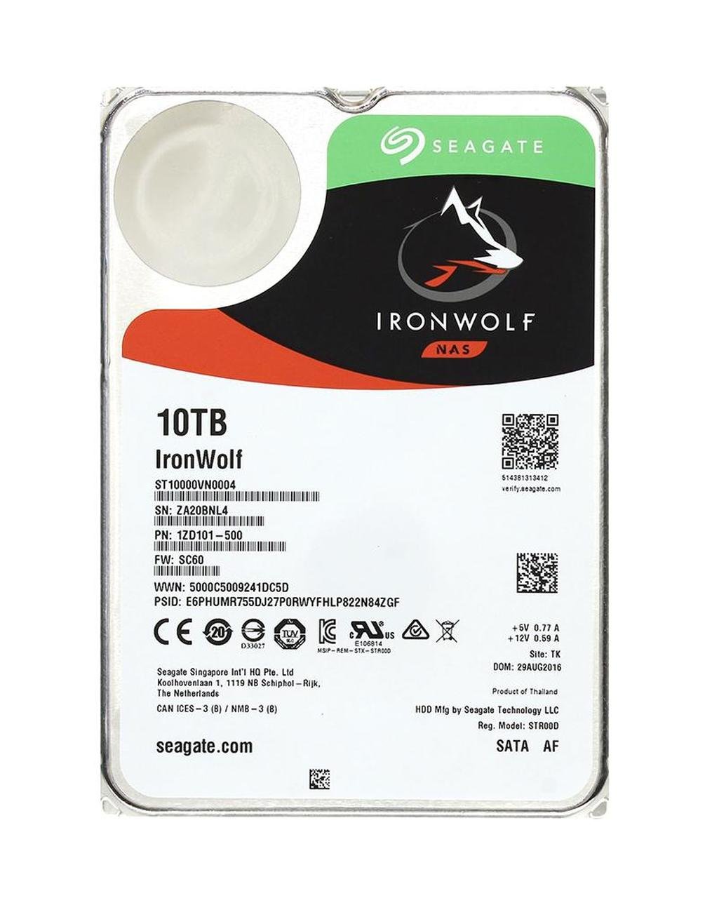 Seagate IronWolf 10TB SATA 6Gb/s 7200RPM 256 - ST10000VN0004