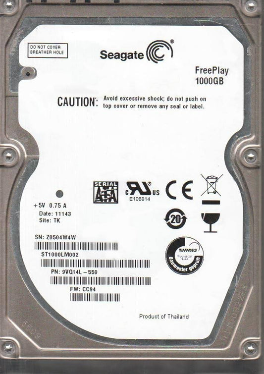 Seagate FreePlay 1TB 5900RPM 32MB Cache SATA 3 - ST1000LM002
