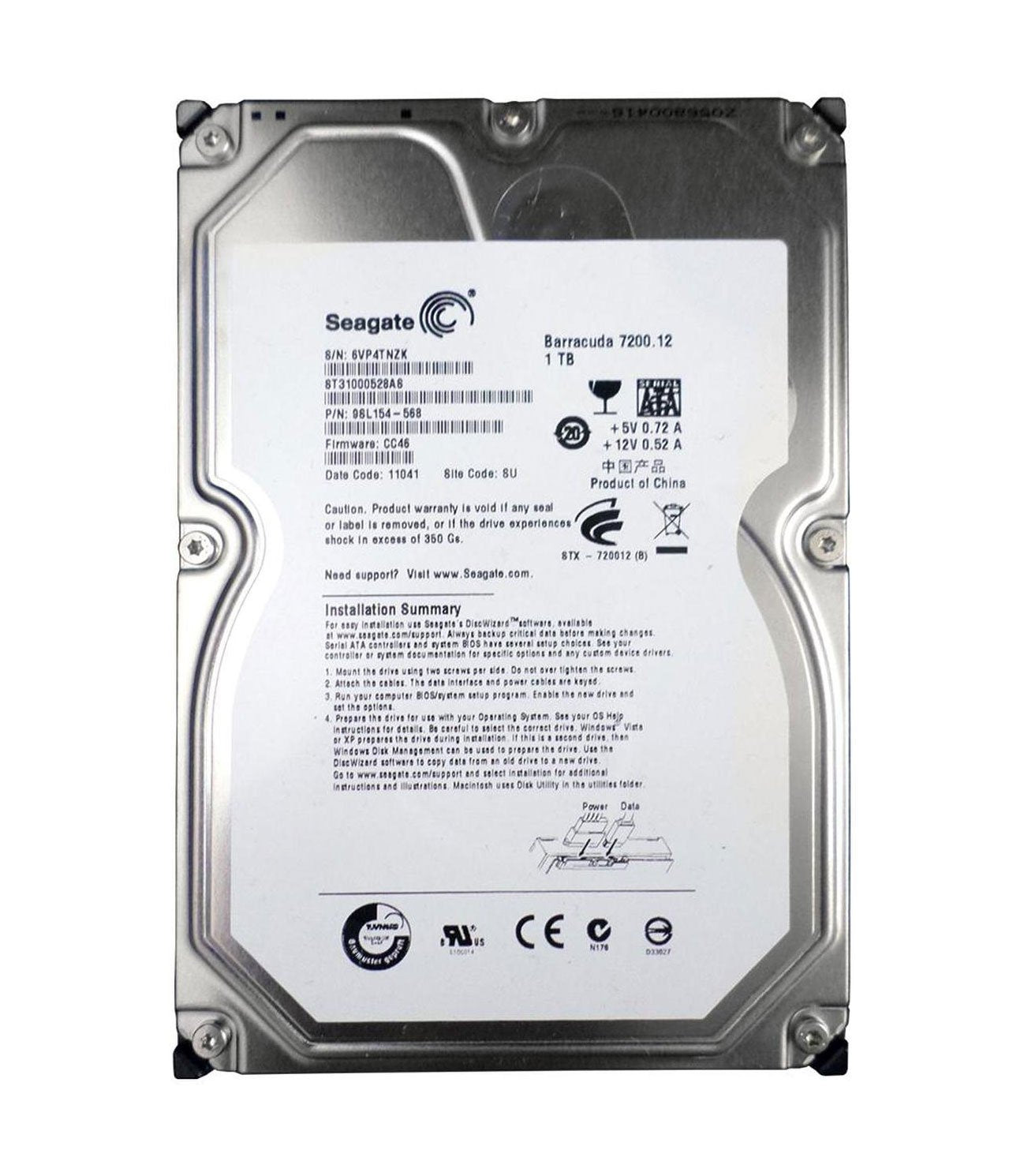 Seagate Barracuda 7200.12 1TB SATA 3Gb/s 7200 - ST31000528AS