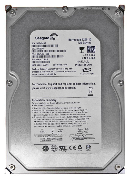 Seagate Barracuda 7200.10 320GB 7200RPM 16MB C - ST3320620AS