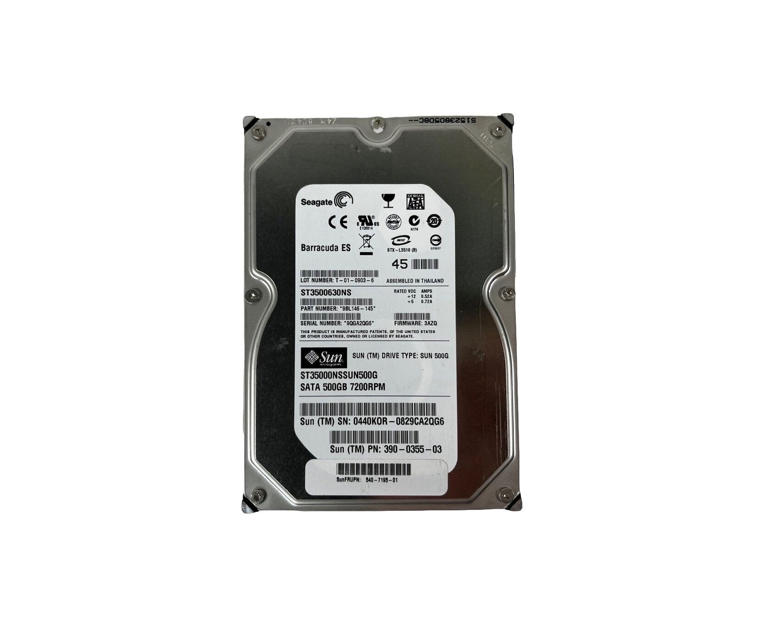 Seagate BarraCuda ES 500GB SATA 3Gb/s 7200RPM - ST3500630NS