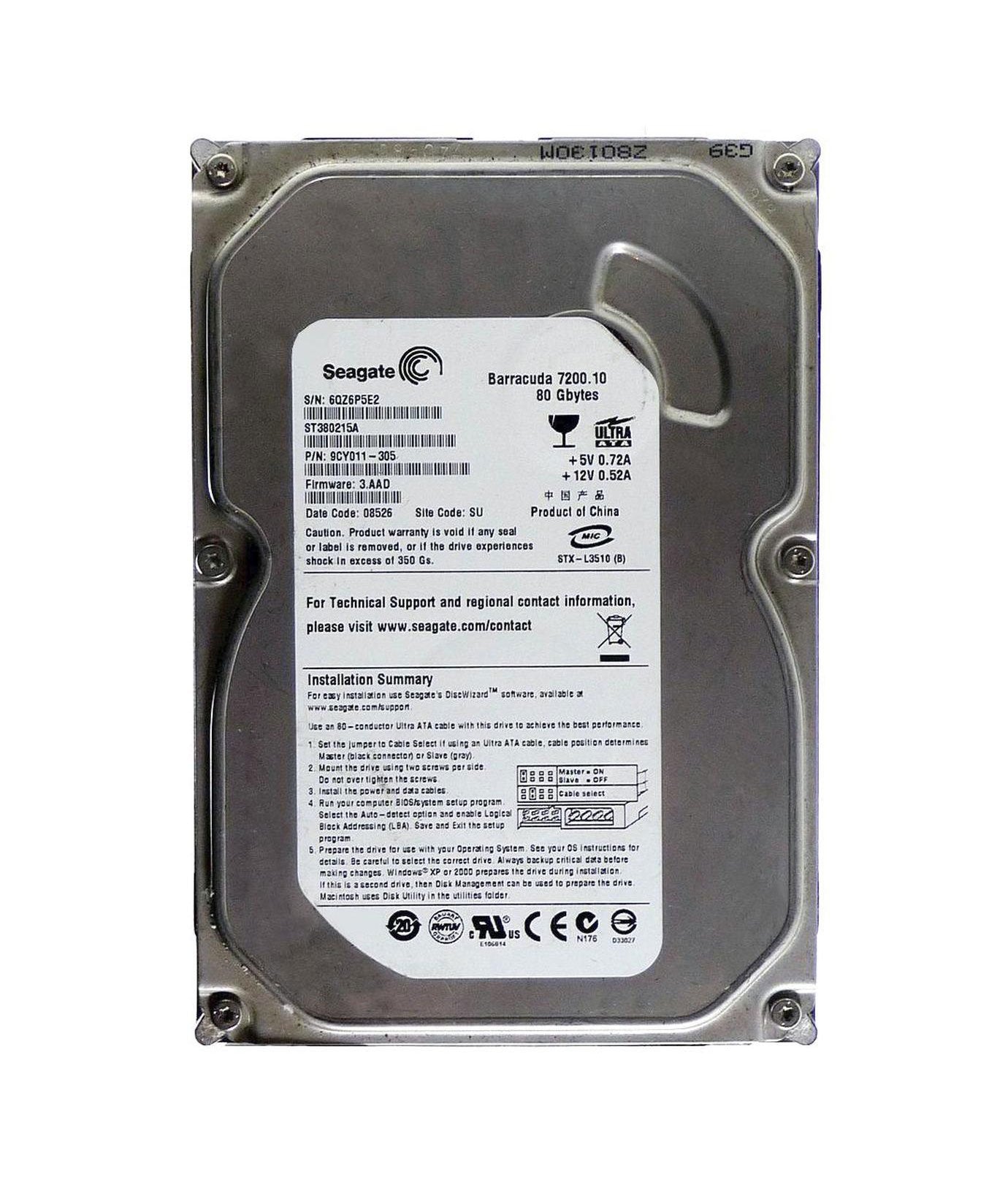 Seagate BarraCuda 7200.10 80GB Ultra ATA-100 720 - ST380215A