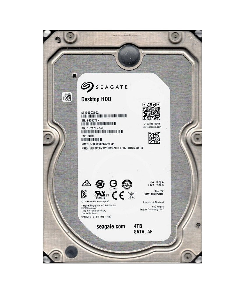 Seagate Desktop HDD 4TB SATA 6Gb/s 5900RPM 64M - ST4000DX002