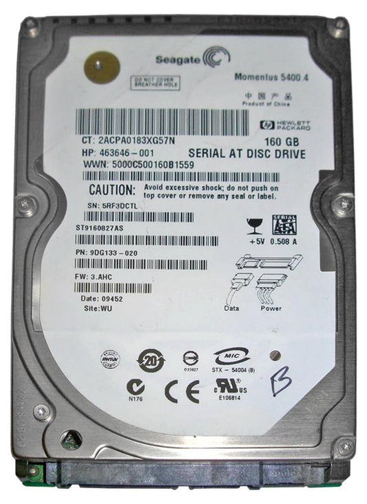 Seagate Momentus 5400.4 160GB SATA 3Gb/s 5400R - ST9160827AS