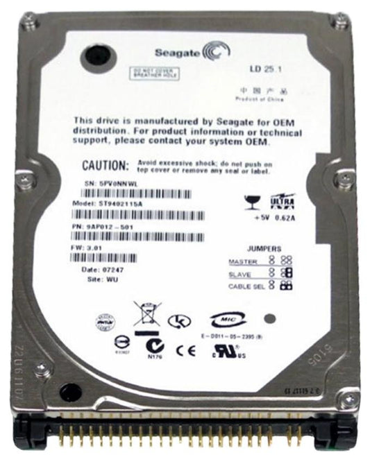 Seagate LD25 Series 40GB 5400RPM 2MB Cache ATA/ - ST9402115A