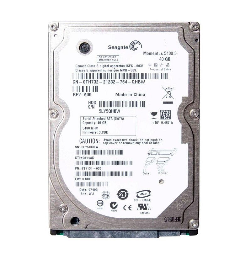 Seagate Momentus 5400.3 40GB 5400RPM 8MB Cache - ST940814AS