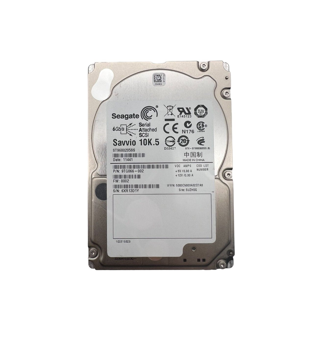Seagate Savvio 10K.5 600GB SAS 6Gb/s 10000RPM - ST9600205SS