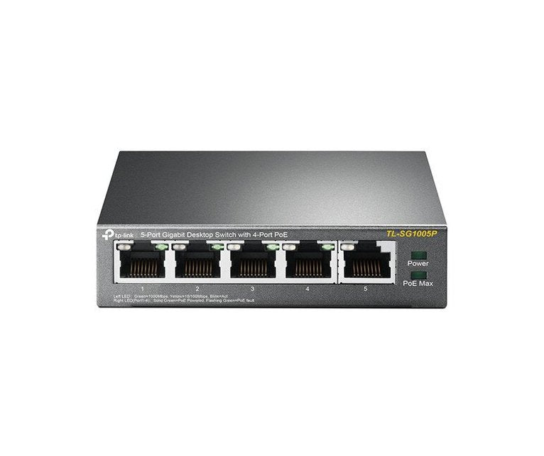 TP-Link 5-Ports 10/100BASE-TX PoE+ Network Swit - TL-SG1005P