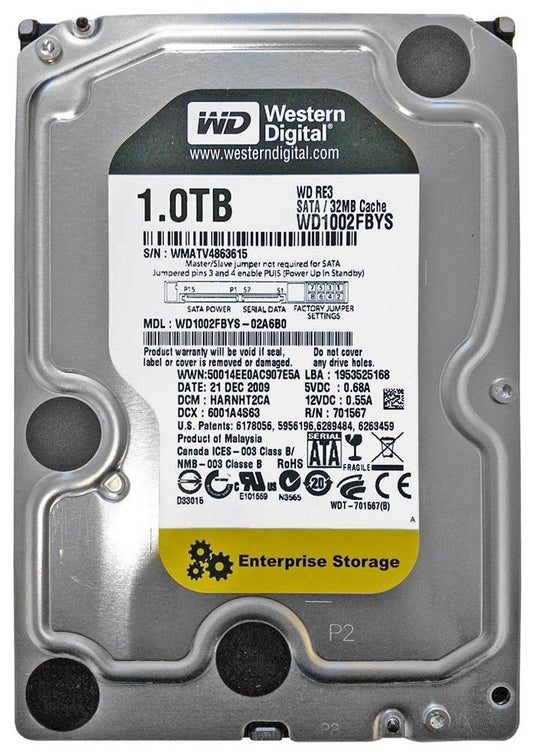 Western Digital 1TB 7200RPM SATA 3Gb/s 3 - WD1002FBYS-02A6B0