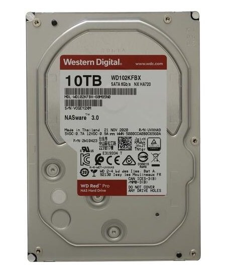 Western Digital Red Pro 10TB SATA 6Gb/s 7200RPM - WD102KFBX