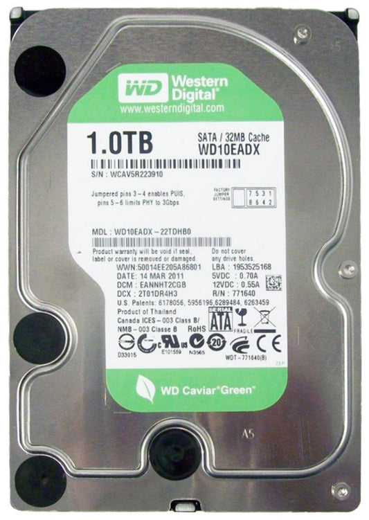 Western Digital Caviar Green 1TB 5400RPM - WD10EADX-22TDHB0