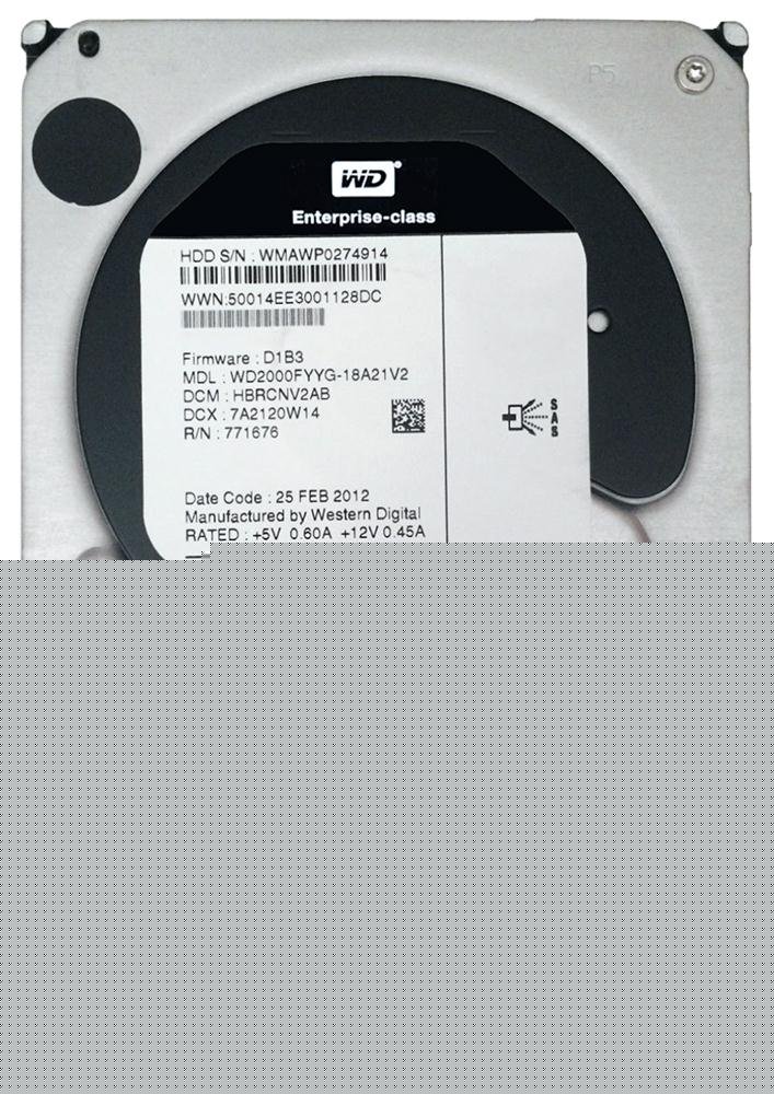 Western Digital RE 2TB SAS 6Gb/s 7200RPM 32MB C - WD2000FYYG