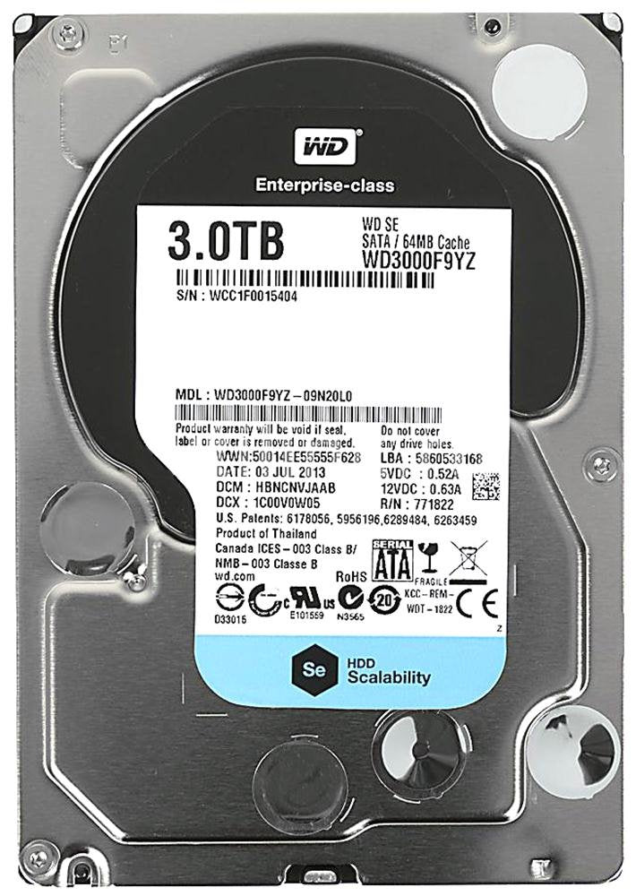Western Digital SE 3TB SATA 6Gb/s 7200RPM 64MB - WD3000F9YZ