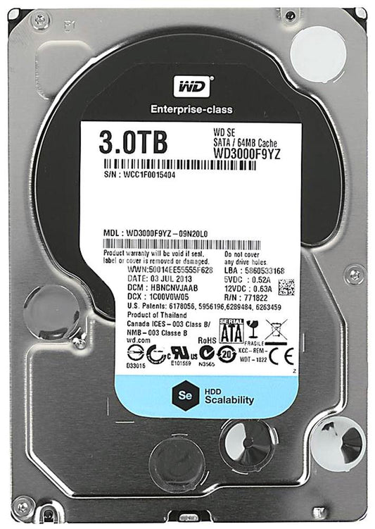 Western Digital SE 3TB SATA 6Gb/s 7200RPM 64MB - WD3000F9YZ