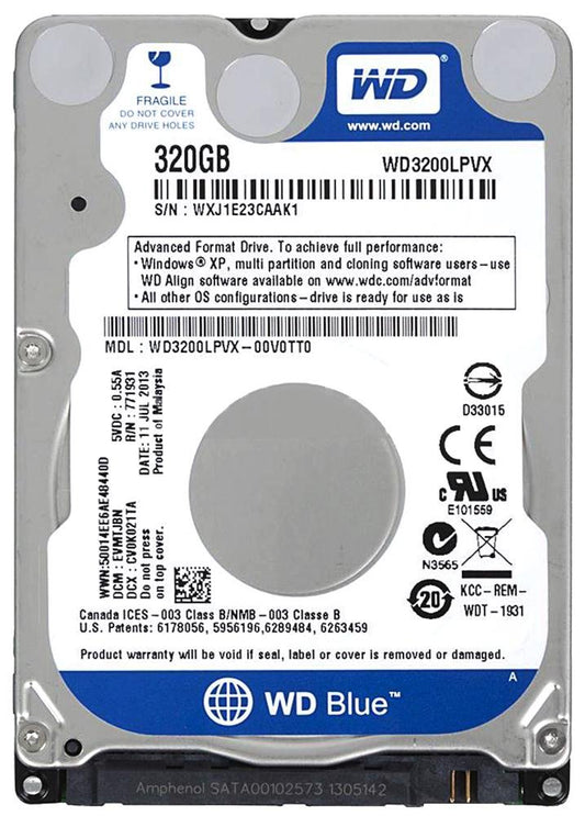 Western Digital Blue PC 320GB SATA 6Gb/s 5400RP - WD3200LPVX