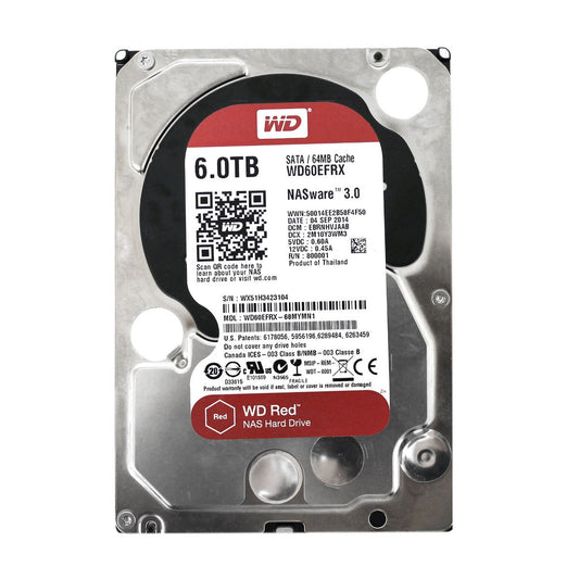 Western Digital Red 6TB 5400RPM 64MB Cach - WD60EFRX-68MYMN1