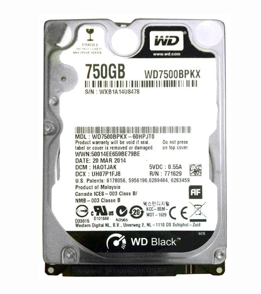 Western Digital Black 750GB SATA 6Gb/s 7200RPM - WD7500BPKX