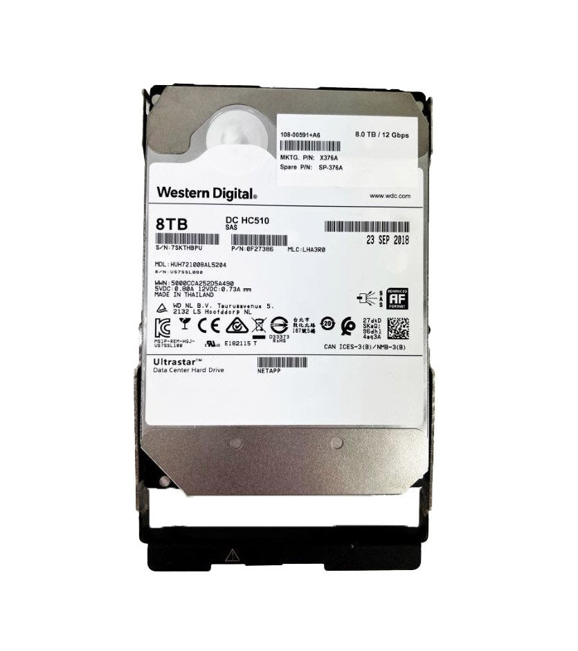 NetApp 8TB SAS 12Gb/s Hot Swap Nearline 7200RPM 3.5 - X376A