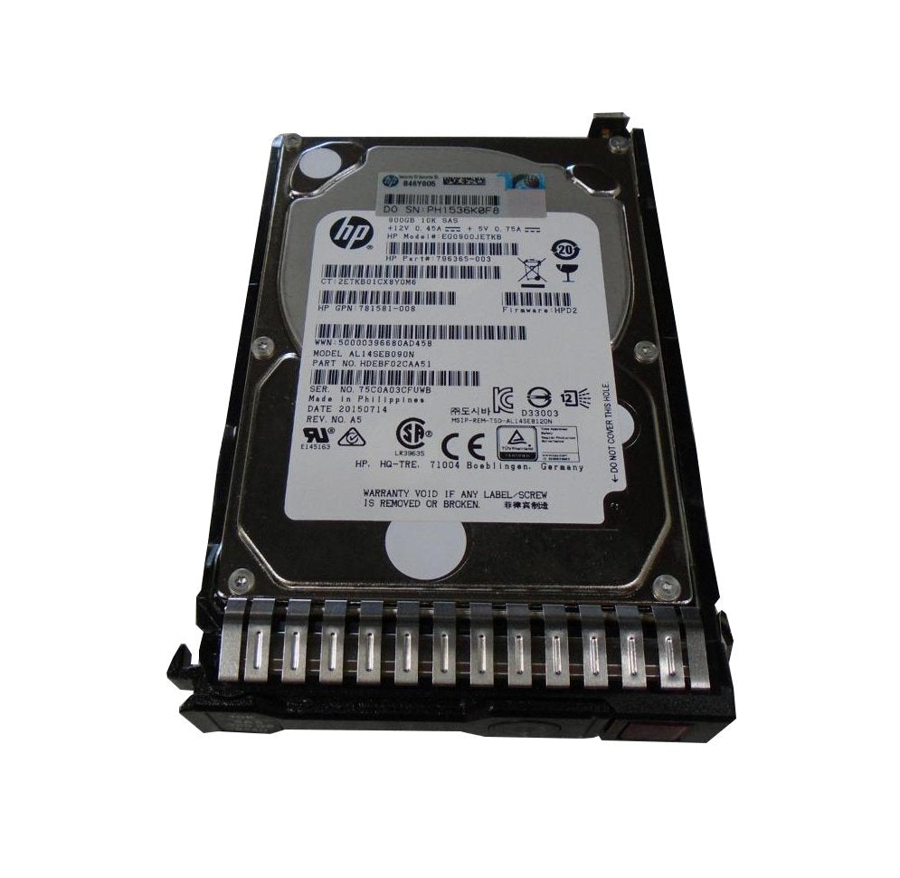 HP 900GB SAS 12Gb/s Hot Swap Digitally Signed 1 - 785411-001