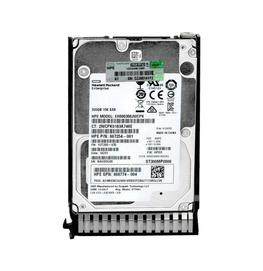 HP 300GB SAS 12Gb/s Hot Swap 15000RPM (512n) - EH000300JWCPK