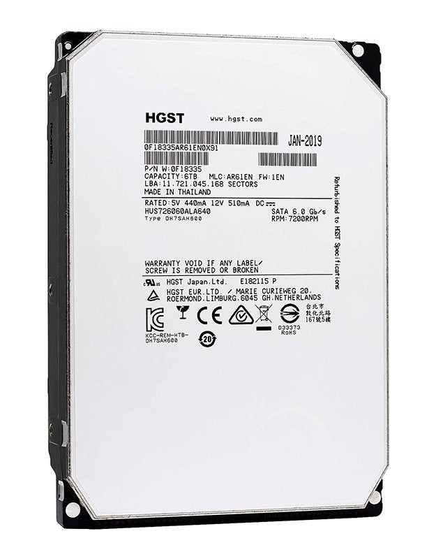 HGST Ultrastar He6 6TB SATA 6Gb/s 7200RPM - HUS726060ALA640