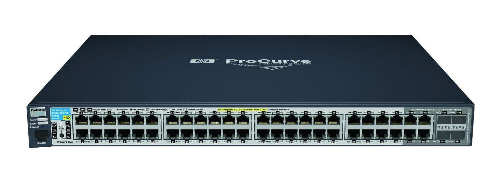 HPE ProCurve 48-Ports 10/100/1000BASE-T PoE+ La - J9148A#ACC