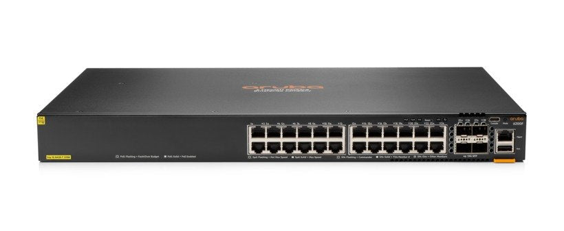 HPE Aruba 6200F 24-Ports 10/100/1000BASE-T Class4 E - JL725A