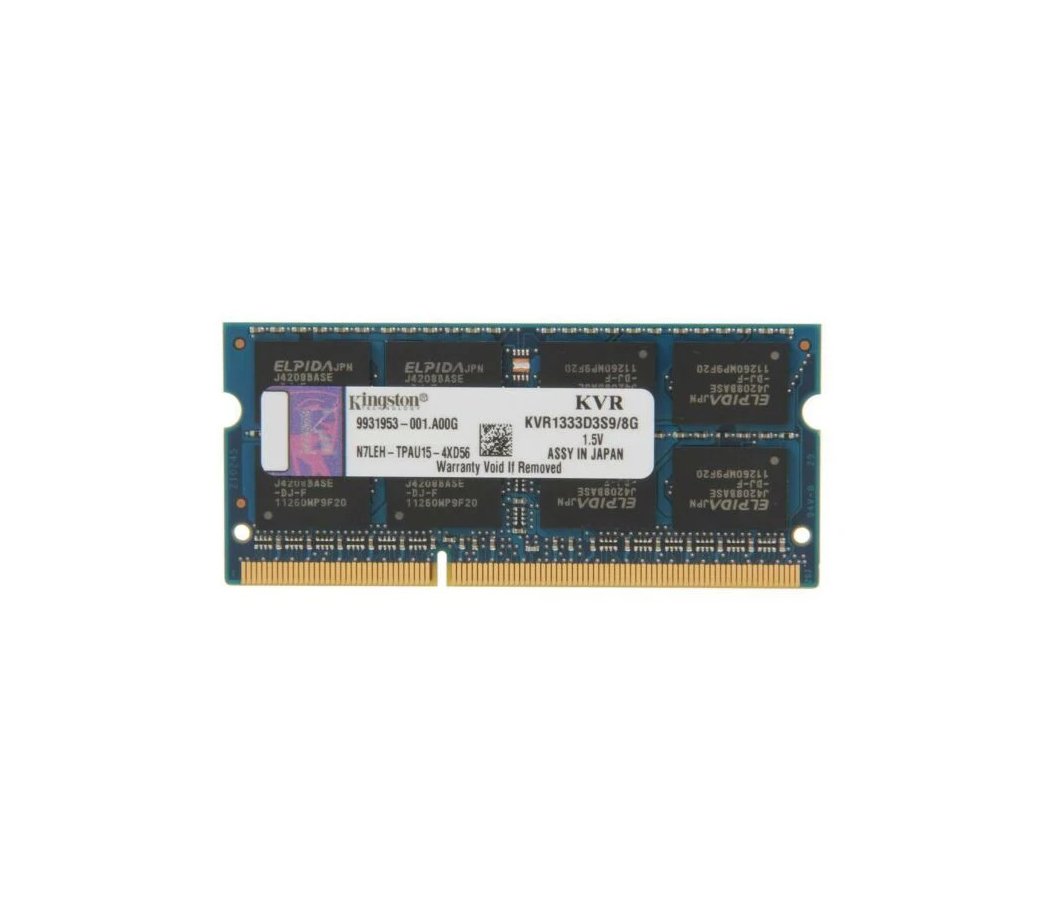 Kingston Laptop Memory - KVR1333D3S9/8G