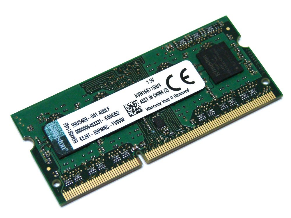 Kingston 4GB Laptop Memory Module - KVR16S11S8/4