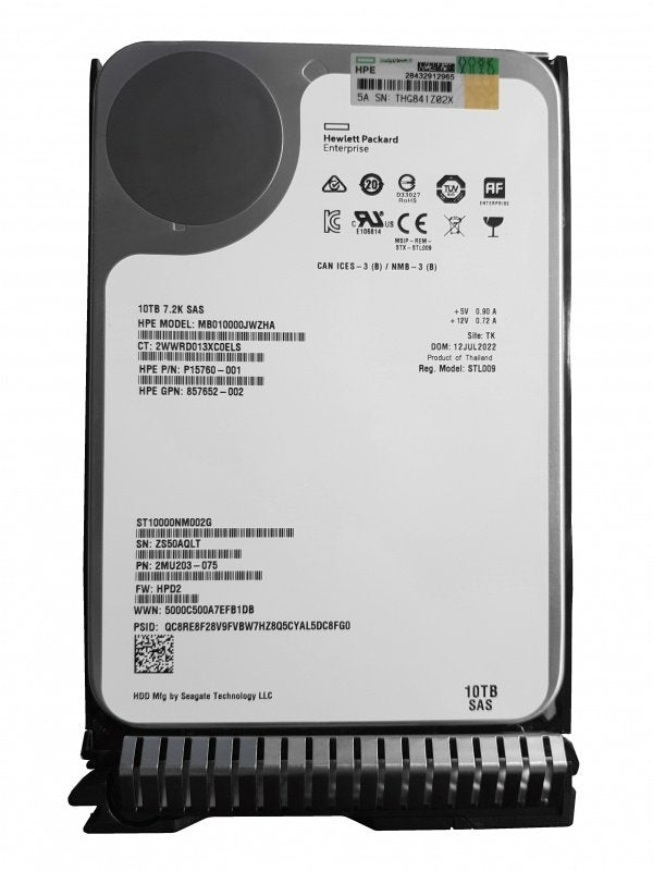 HPE 10TB Server Hard Drive - MB010000JWZHA