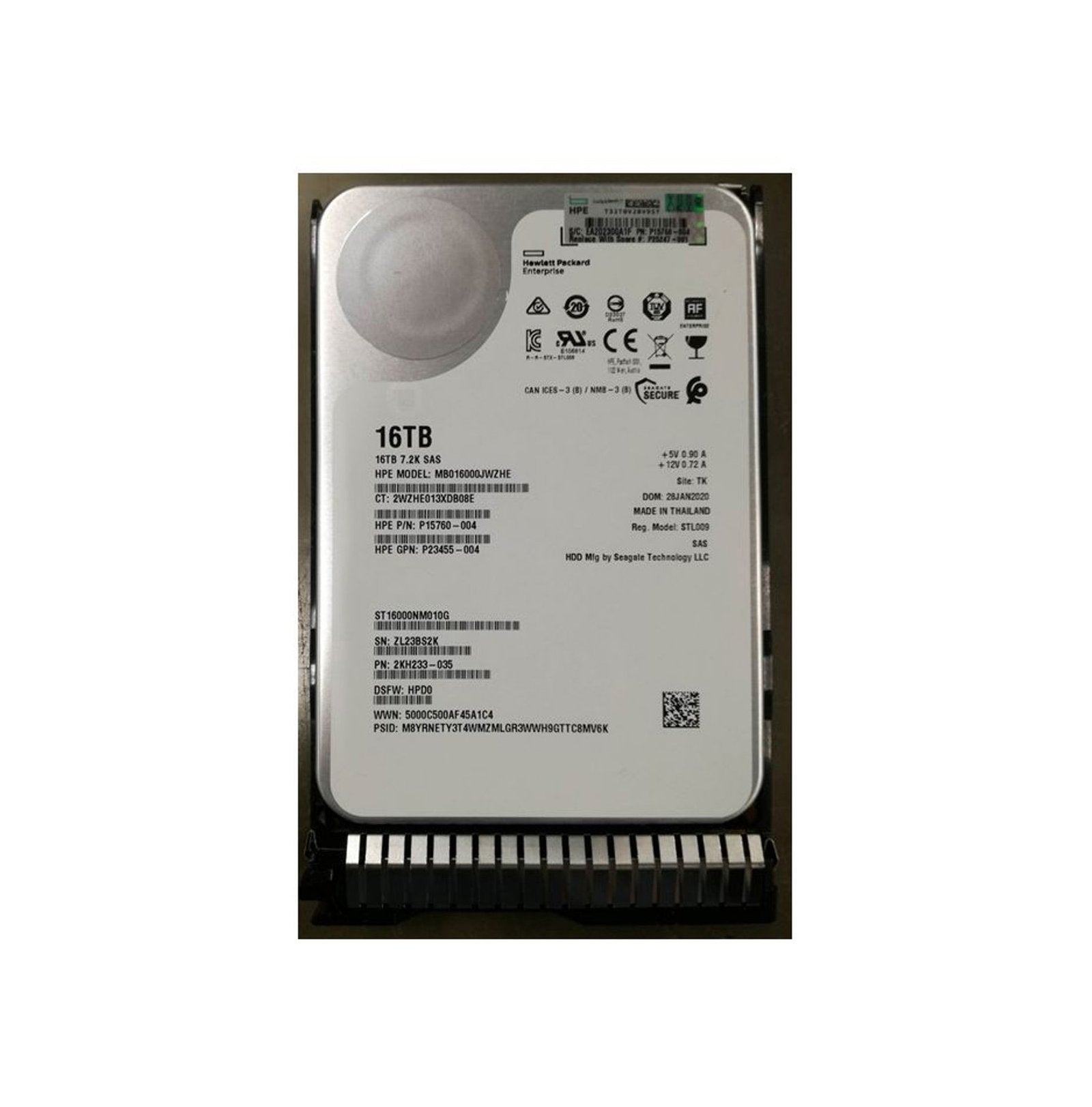 HPE 16TB Server Hard Drive - MB016000JWZHE