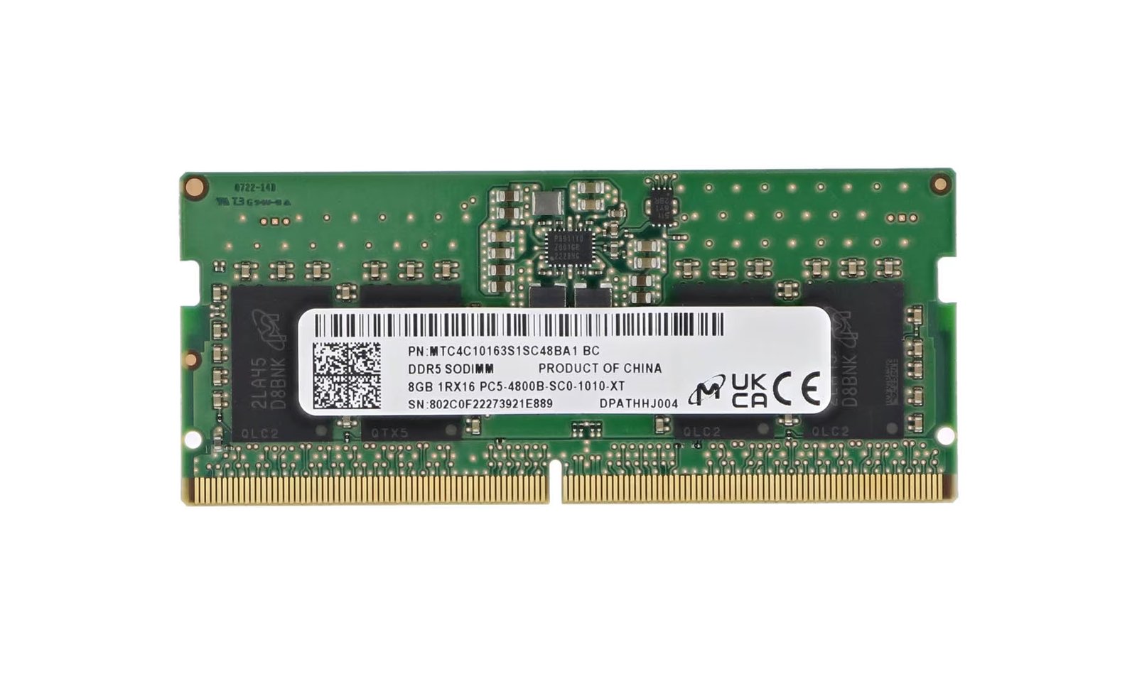 Micron 8GB Laptop Memory - MTC4C10163S1SC48BA1