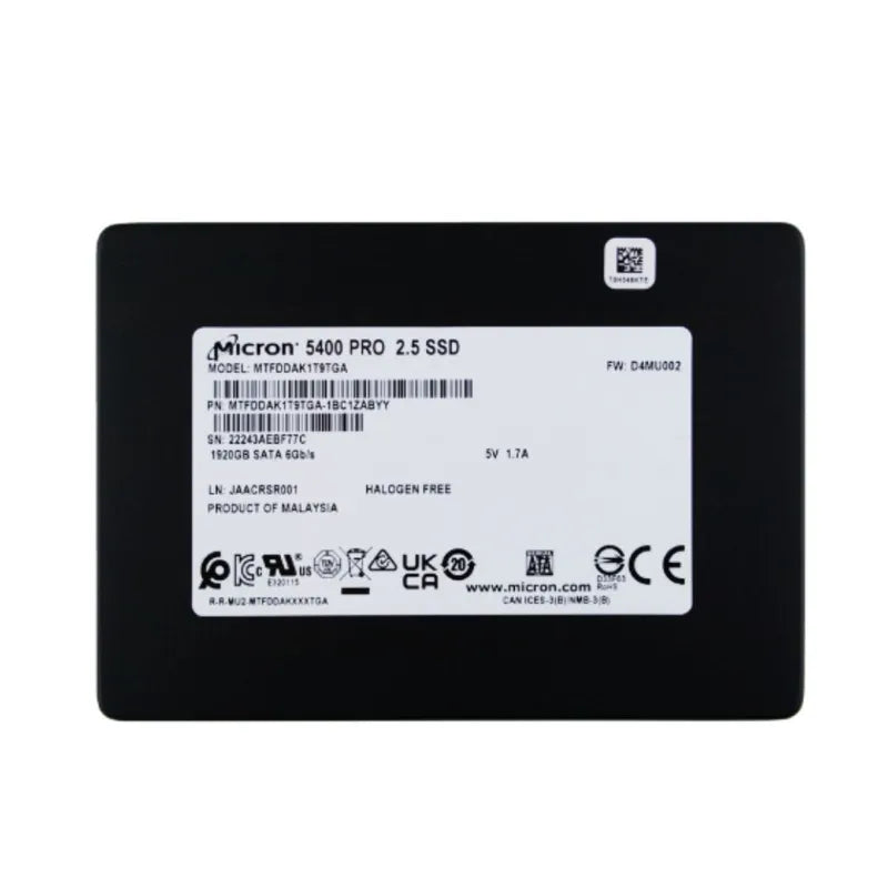 Micron 5400 Pro 1.92TB SATA 6Gb/sSolid State Drive (SSD) - MTFDDAK1T9TGA-1BC1ZABYY