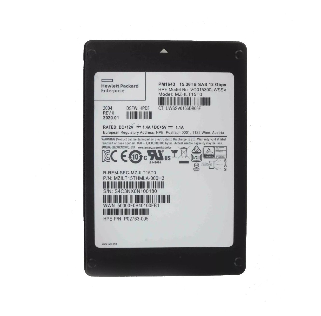 Samsung 15.36TB Solid State Drive (SSD) - MZ-ILT15T0
