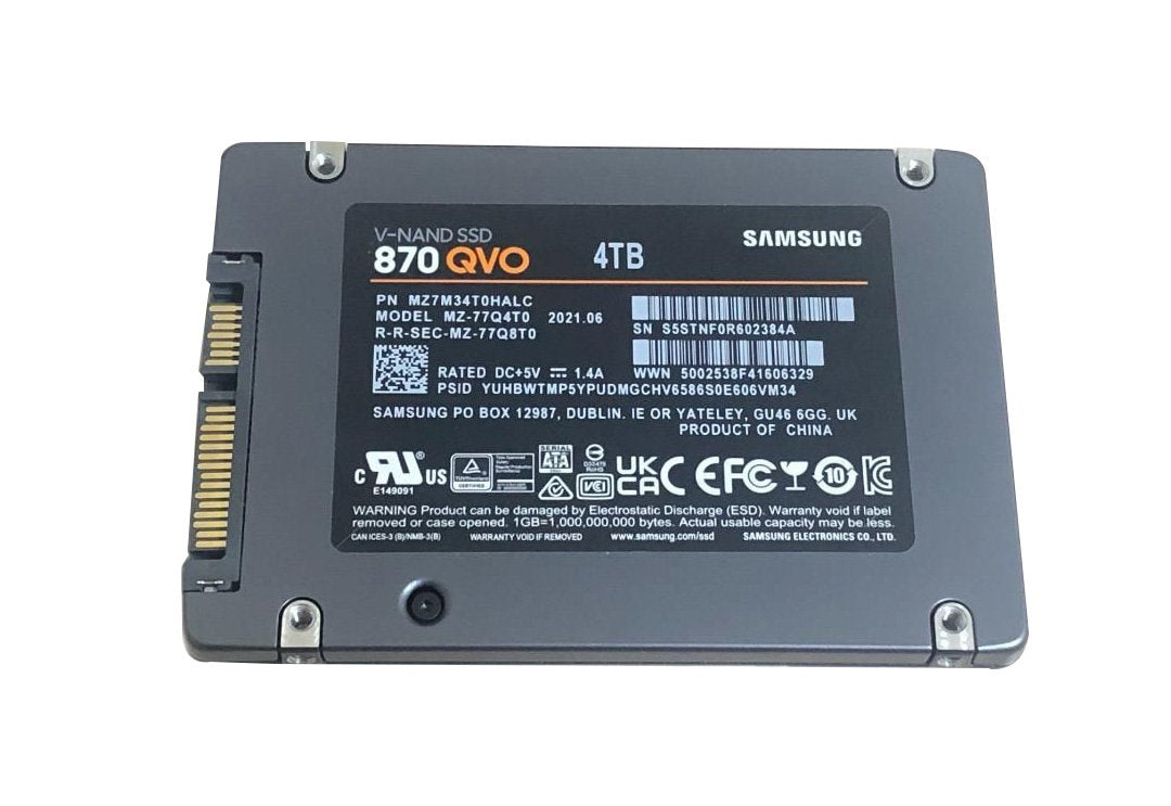 Samsung 870 Qvo 4TB SATA 6Gb/s 3D NAND QLC (AE - MZ-77Q4T0BW