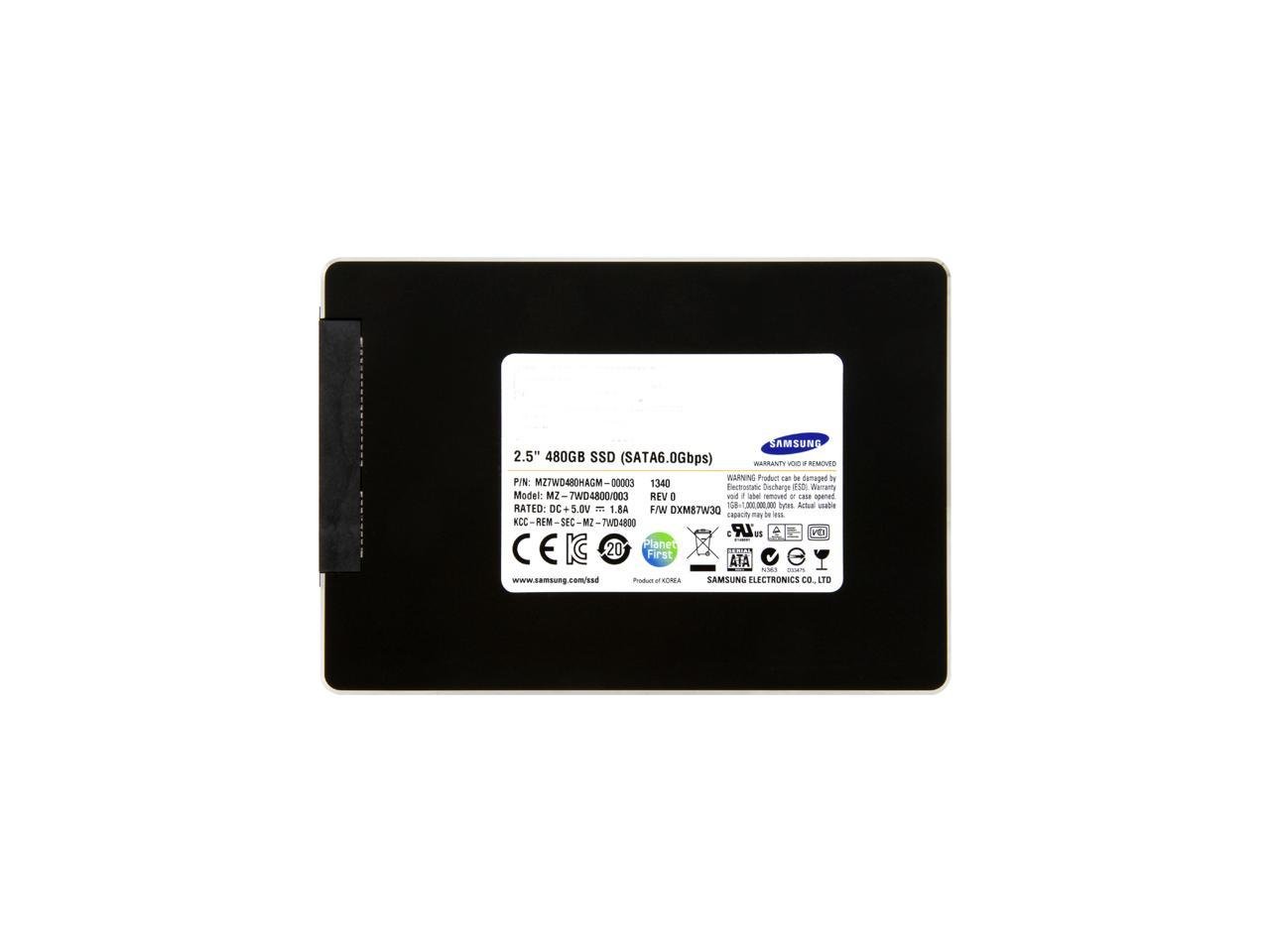 Samsung 480GB Solid State Drive (SSD) - MZ7WD480HAGM-00003