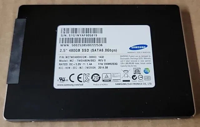 Samsung Solid State Drive - MZ7WD480HCGM-00003